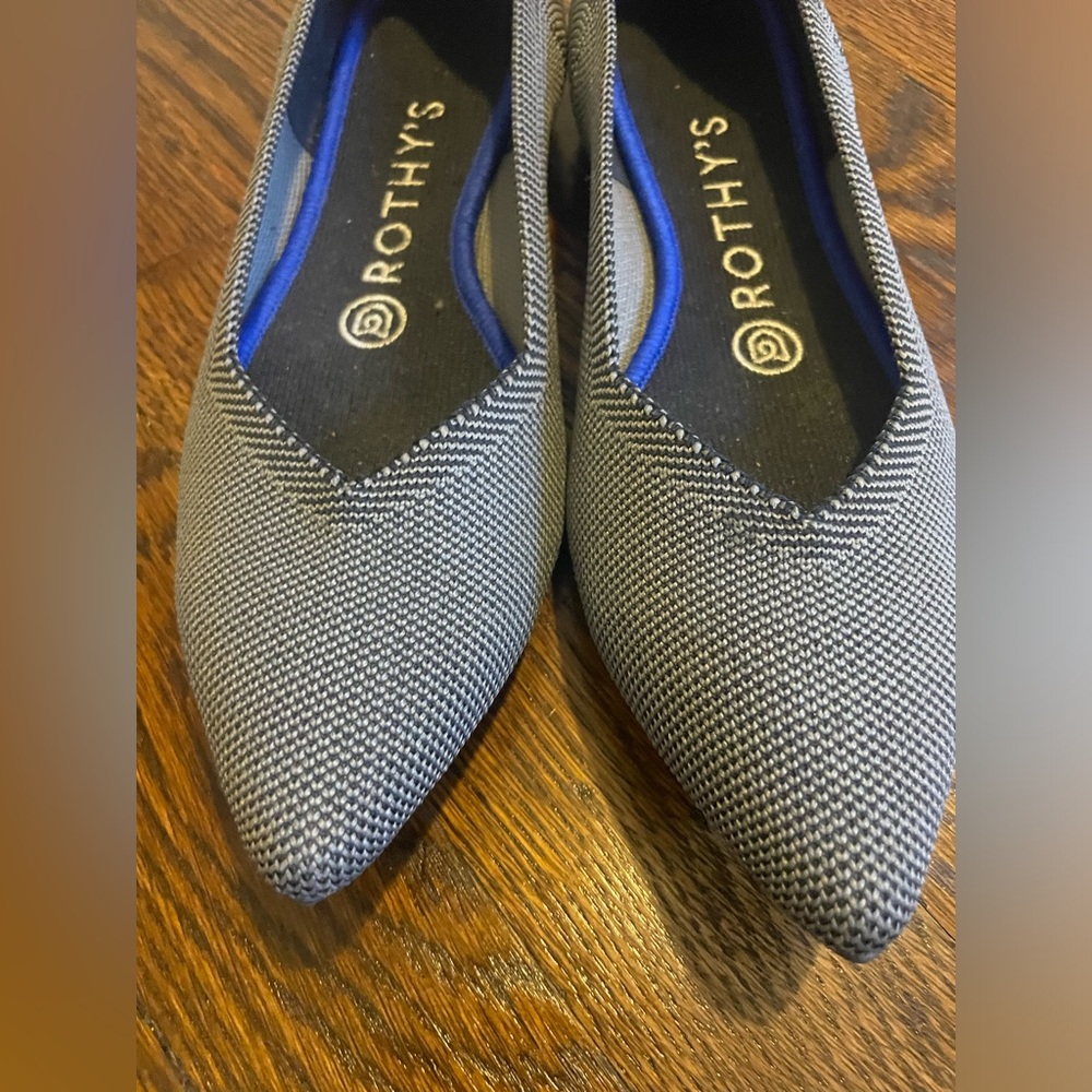 Rothy’s Cloud Grey Birdseye ballet flats